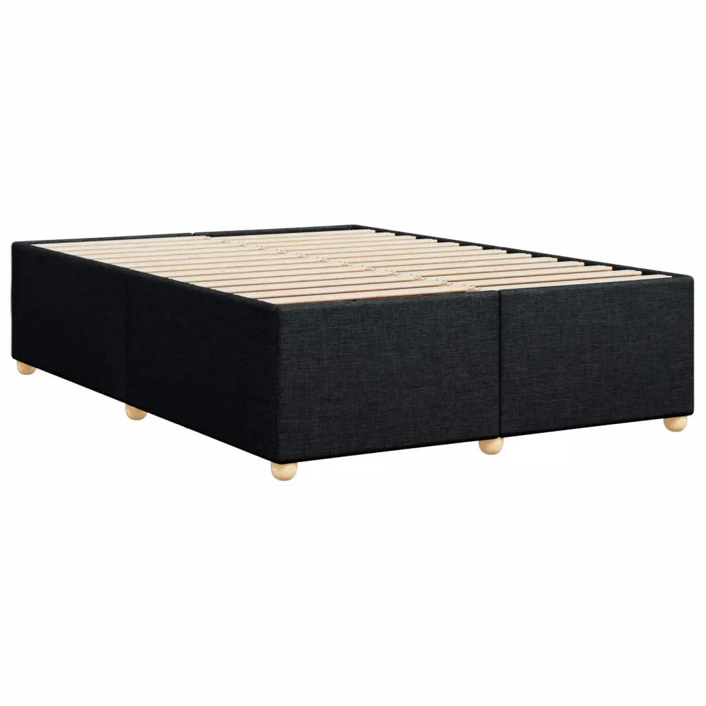 Letto matrimoniale | Letto per adulti | Giroletto senza Materasso Nero 160x200 cm in Tessuto - Image 6