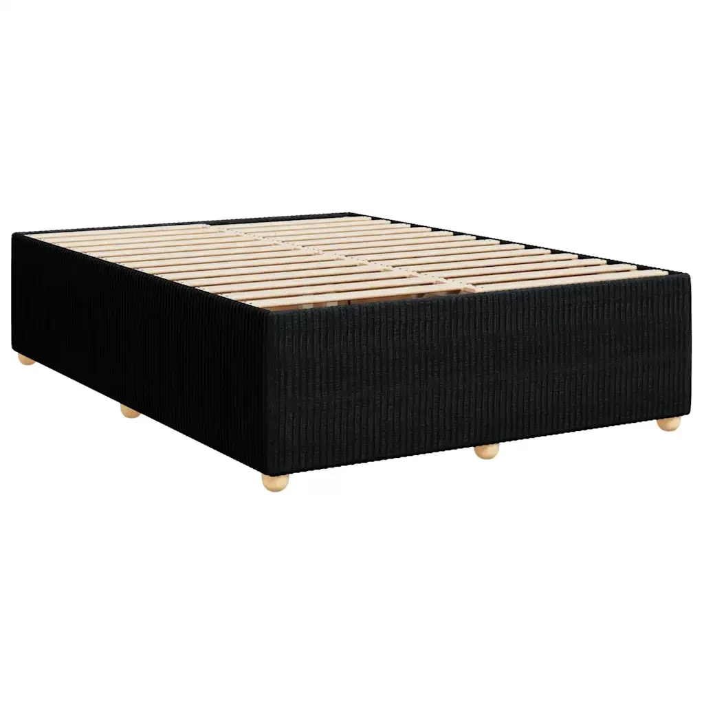 Letto matrimoniale | Letto per adulti | Giroletto senza Materasso Nero 160x200 cm in Tessuto - Image 3