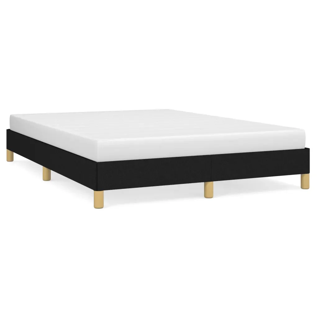 Letto matrimoniale | Letto per adulti | Giroletto senza Materasso Nero 160x200 cm in Tessuto