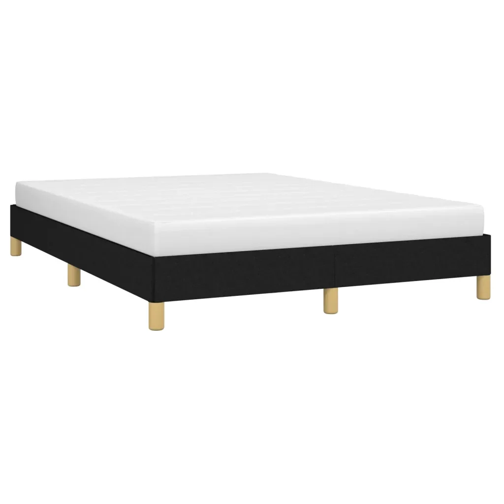 Letto matrimoniale | Letto per adulti | Giroletto senza Materasso Nero 160x200 cm in Tessuto - Image 3