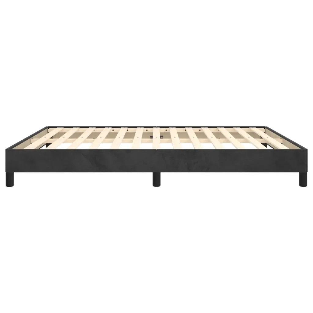 Letto matrimoniale | Letto per adulti | Giroletto senza Materasso Nero 160x200 cm in Velluto - Image 6