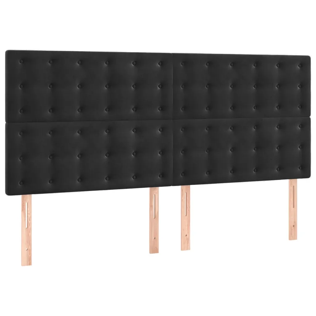 Letto matrimoniale | Letto per adulti | Giroletto senza Materasso Nero 160x200 cm in Velluto - Image 8