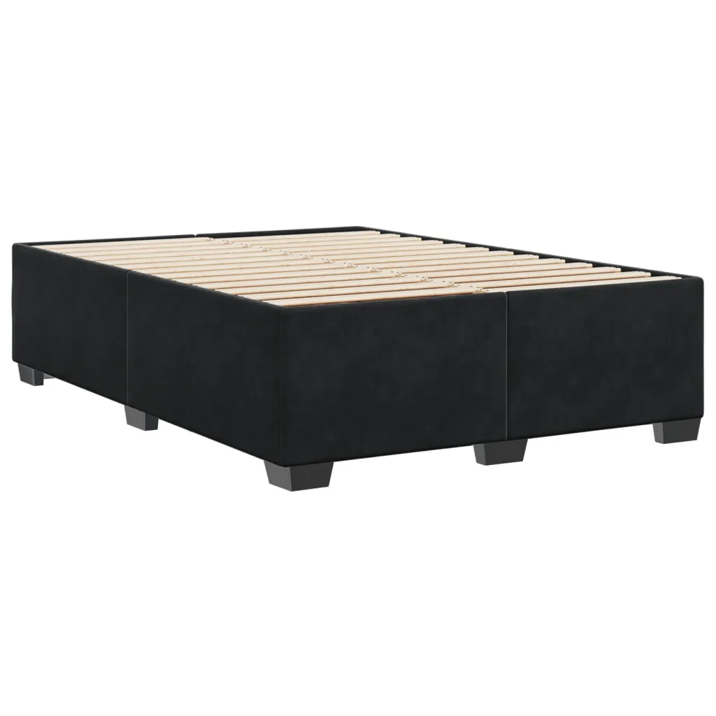 Letto matrimoniale | Letto per adulti | Giroletto senza Materasso Nero 160x200 cm in Velluto - Image 6