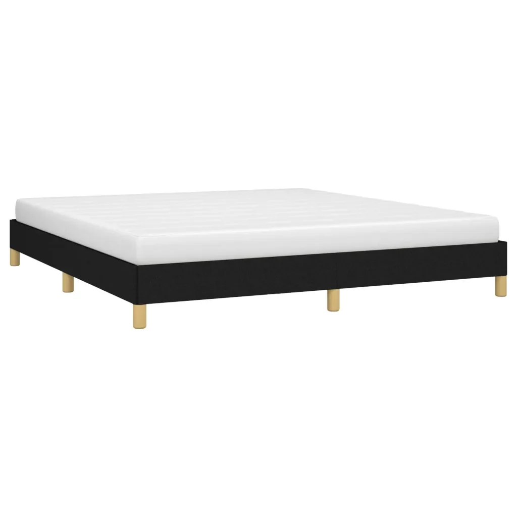 Letto matrimoniale | Letto per adulti | Giroletto senza Materasso Nero 180x200 cm in Tessuto - Image 4