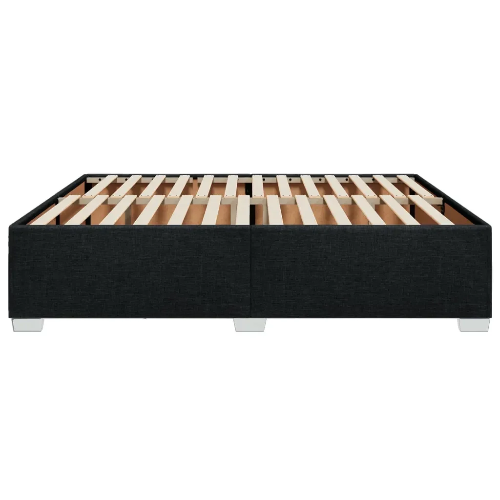 Letto matrimoniale | Letto per adulti | Giroletto senza Materasso Nero 180x200 cm in Tessuto - Image 5