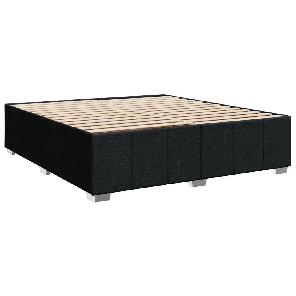 Letto matrimoniale | Letto per adulti | Giroletto senza Materasso Nero 180x200 cm in Tessuto - Image 3