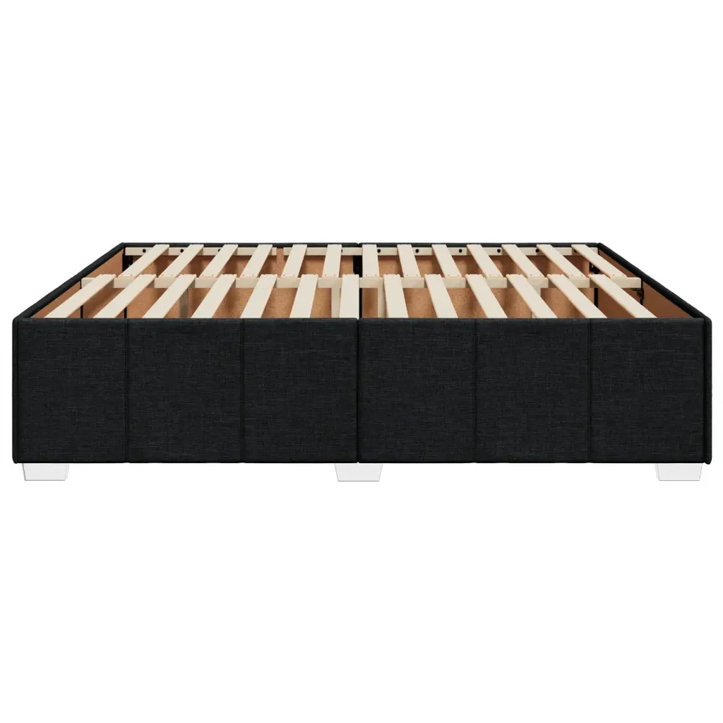 Letto matrimoniale | Letto per adulti | Giroletto senza Materasso Nero 180x200 cm in Tessuto - Image 5
