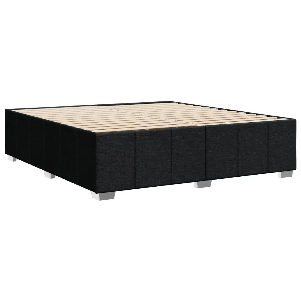 Letto matrimoniale | Letto per adulti | Giroletto senza Materasso Nero 180x200 cm in Tessuto - Image 6