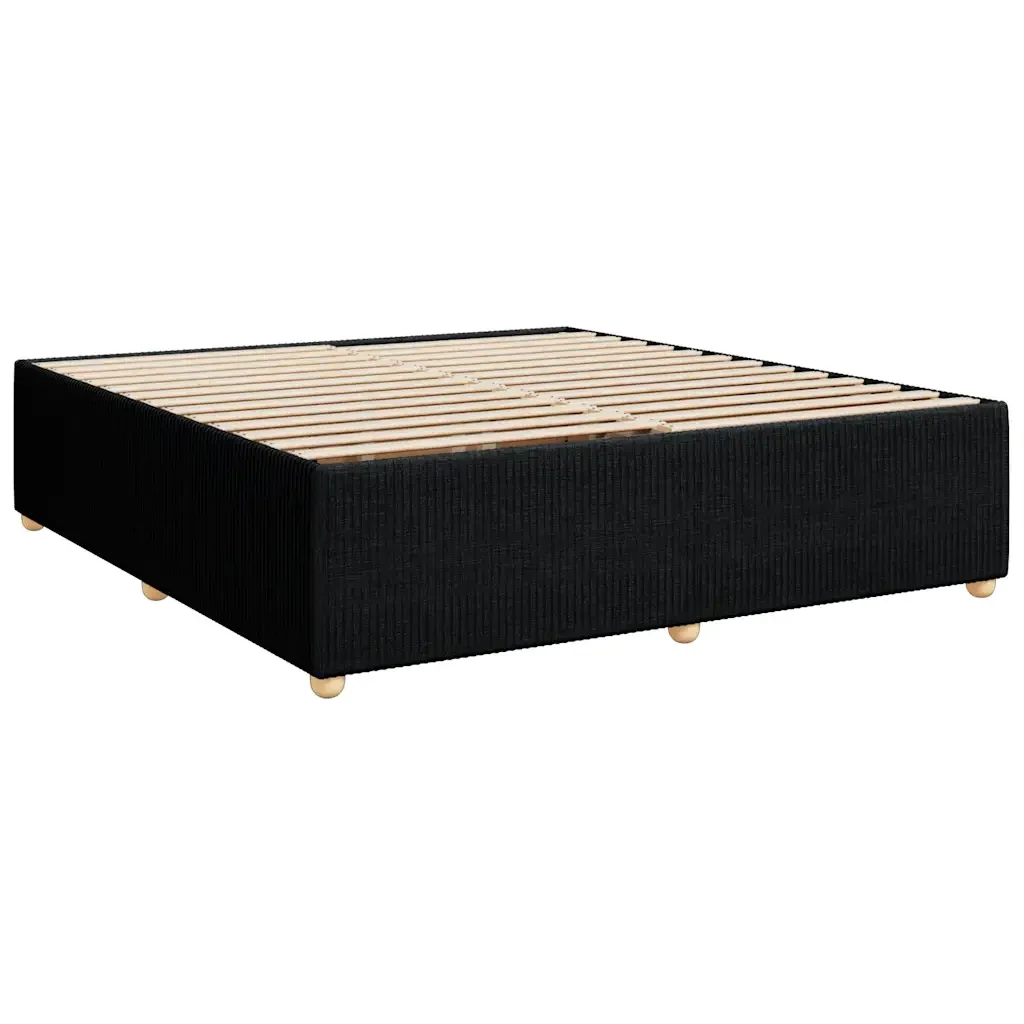 Letto matrimoniale | Letto per adulti | Giroletto senza Materasso Nero 180x200 cm in Tessuto - Image 4