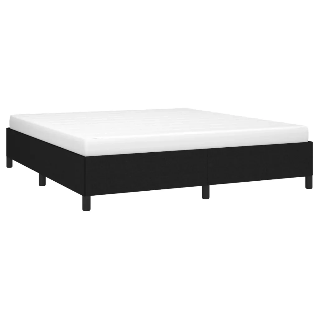 Letto matrimoniale | Letto per adulti | Giroletto senza Materasso Nero 180x200 cm in Tessuto - Image 3