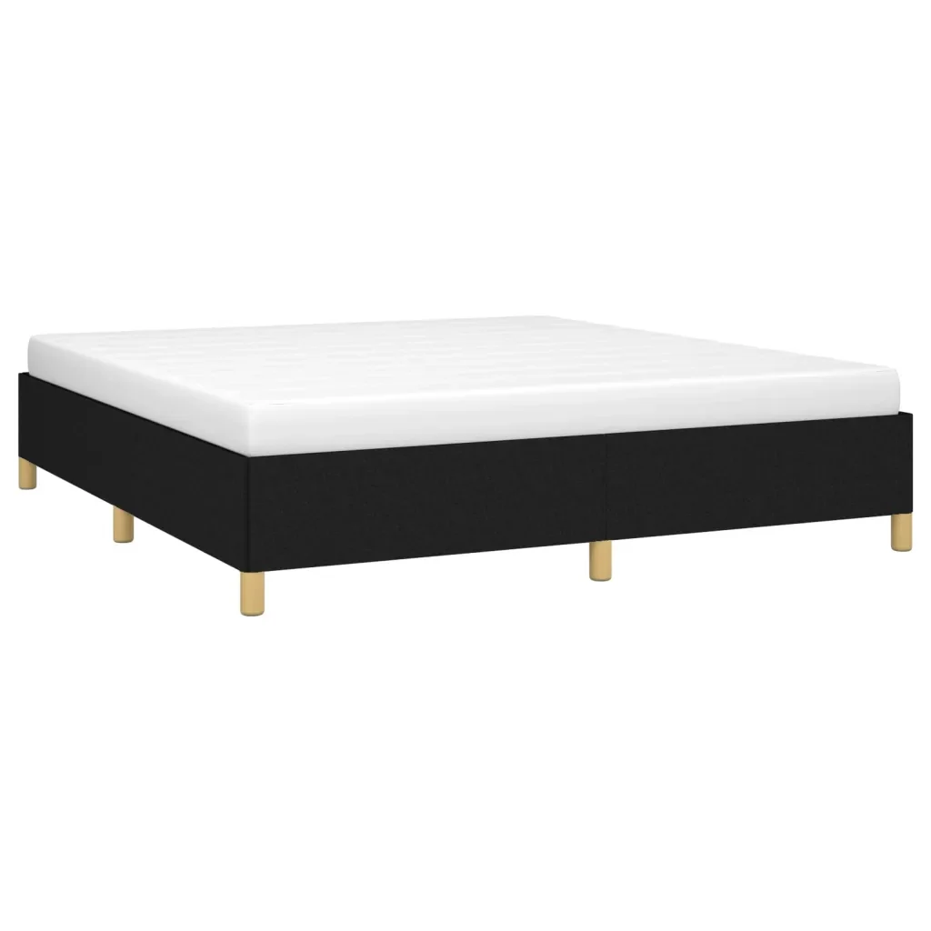Letto matrimoniale | Letto per adulti | Giroletto senza Materasso Nero 180x200 cm in Tessuto - Image 4