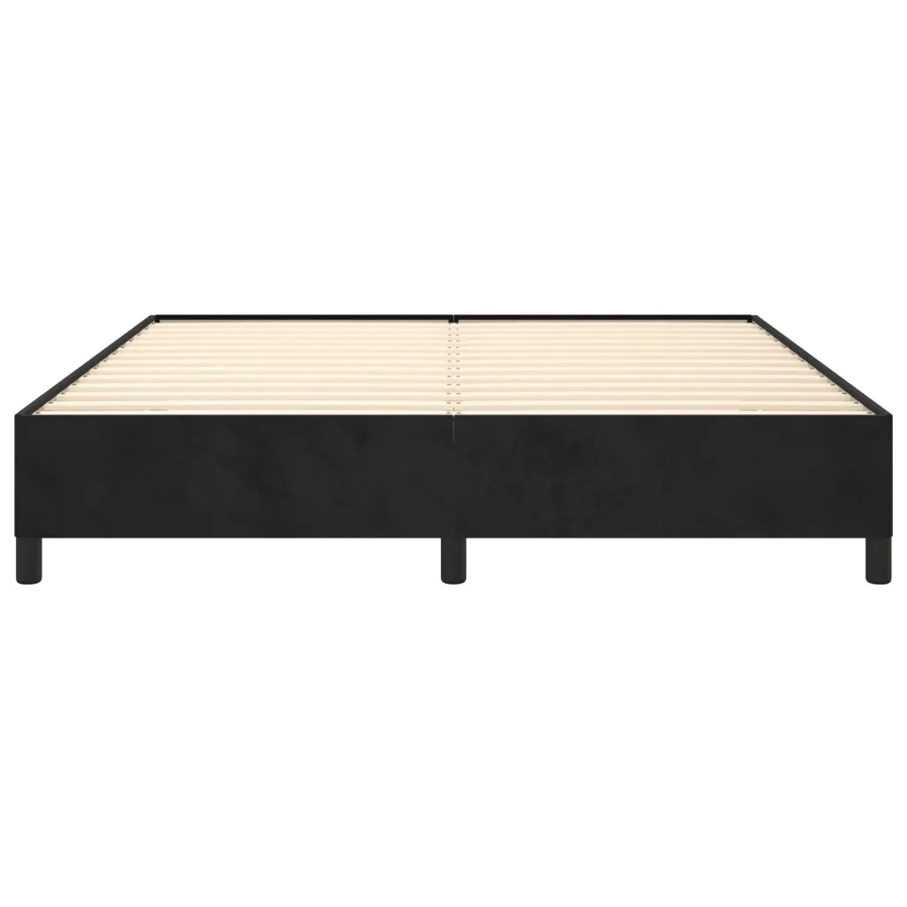 Letto matrimoniale | Letto per adulti | Giroletto senza Materasso Nero 180x200 cm in Velluto - Image 5