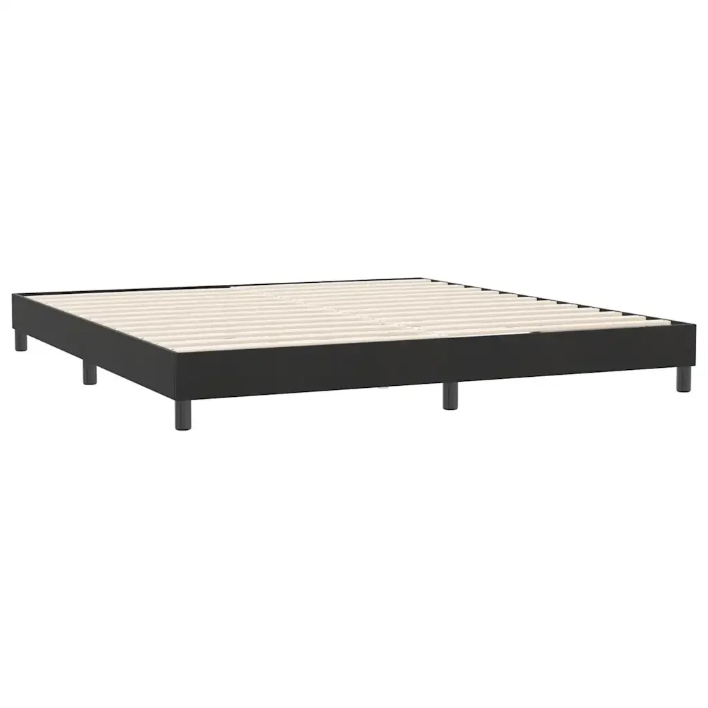 Letto matrimoniale | Letto per adulti | Giroletto senza Materasso Nero 180x210 cm in Velluto - Image 7