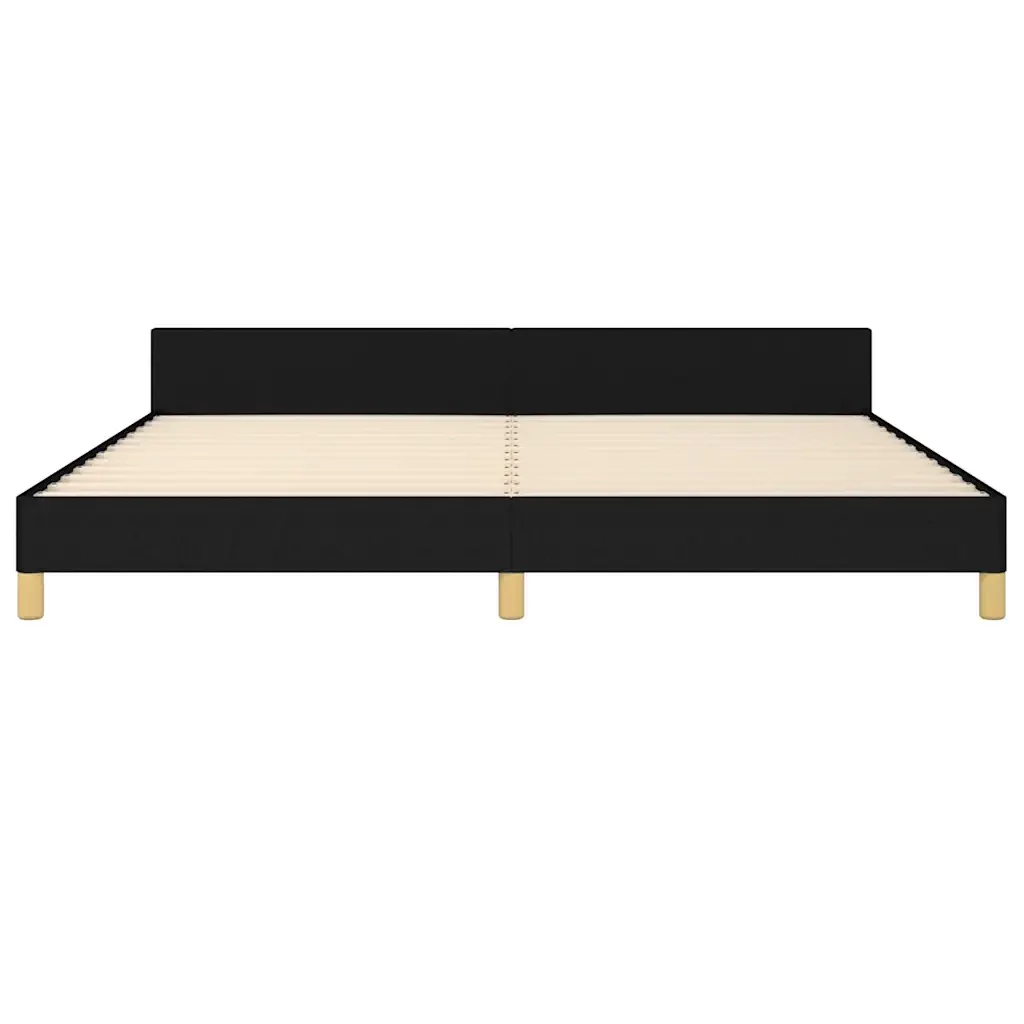 Letto matrimoniale | Letto per adulti | Giroletto senza Materasso Nero 200x200 cm in Tessuto - Image 6