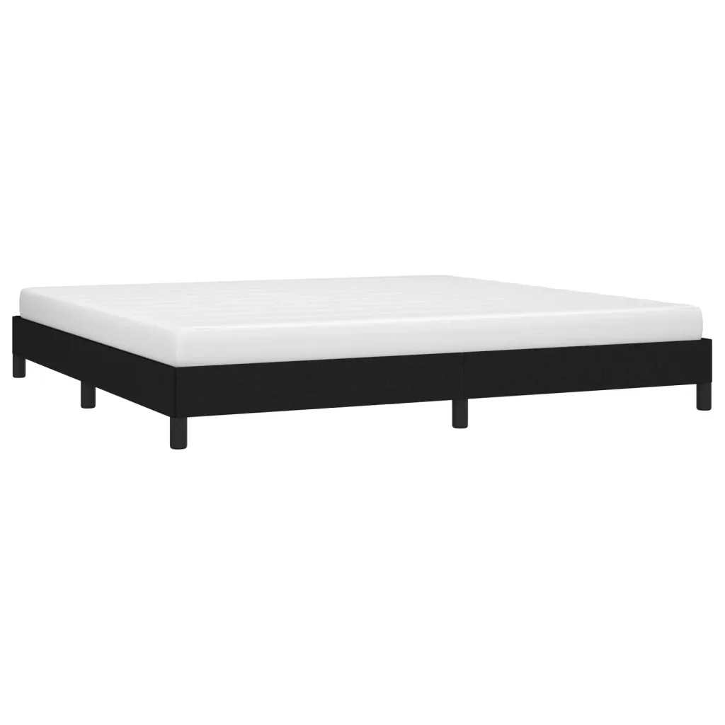 Letto matrimoniale | Letto per adulti | Giroletto senza Materasso Nero 200x200 cm in Tessuto - Image 3