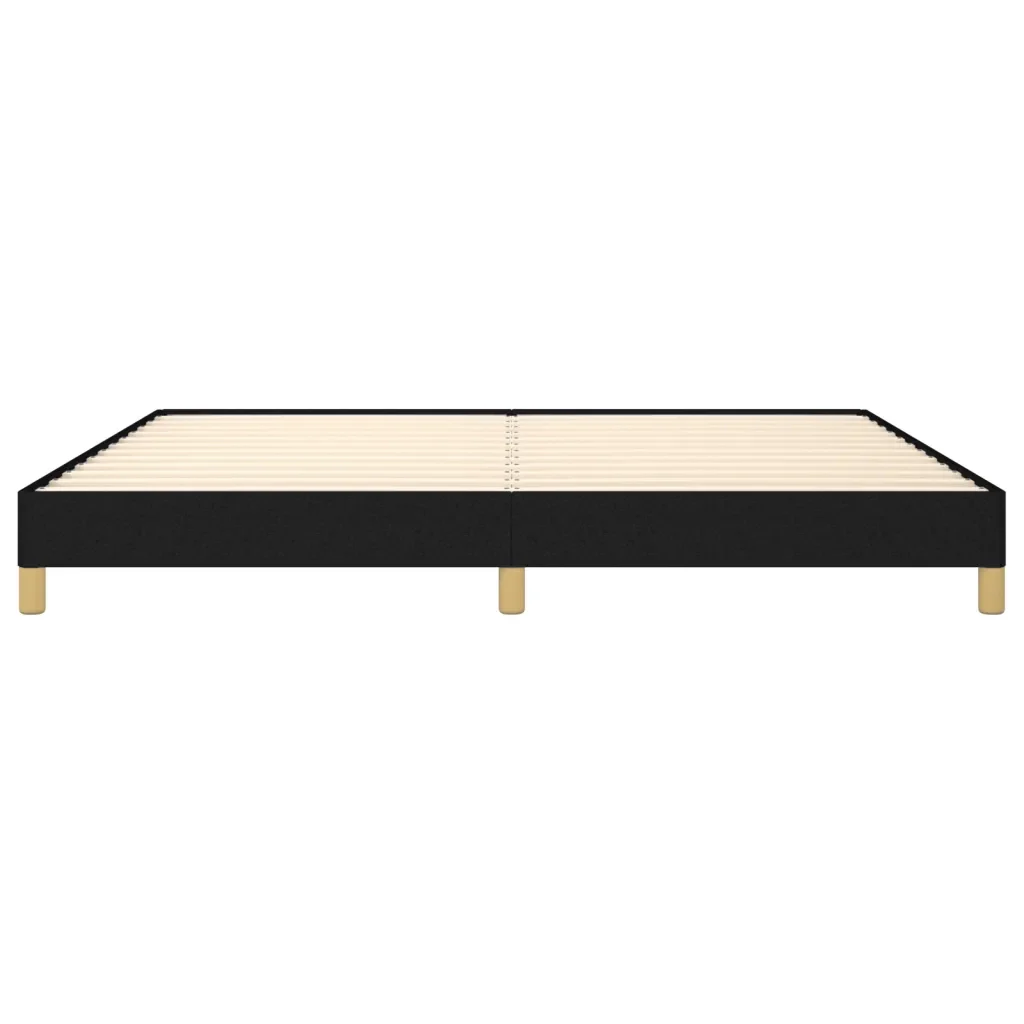 Letto matrimoniale | Letto per adulti | Giroletto senza Materasso Nero 200x200 cm in Tessuto - Image 5