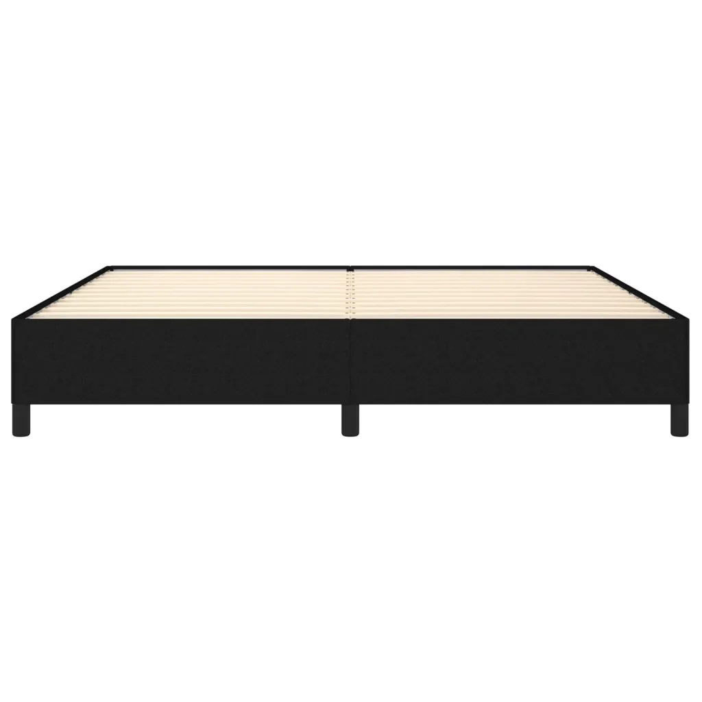 Letto matrimoniale | Letto per adulti | Giroletto senza Materasso Nero 200x200 cm in Tessuto - Image 5