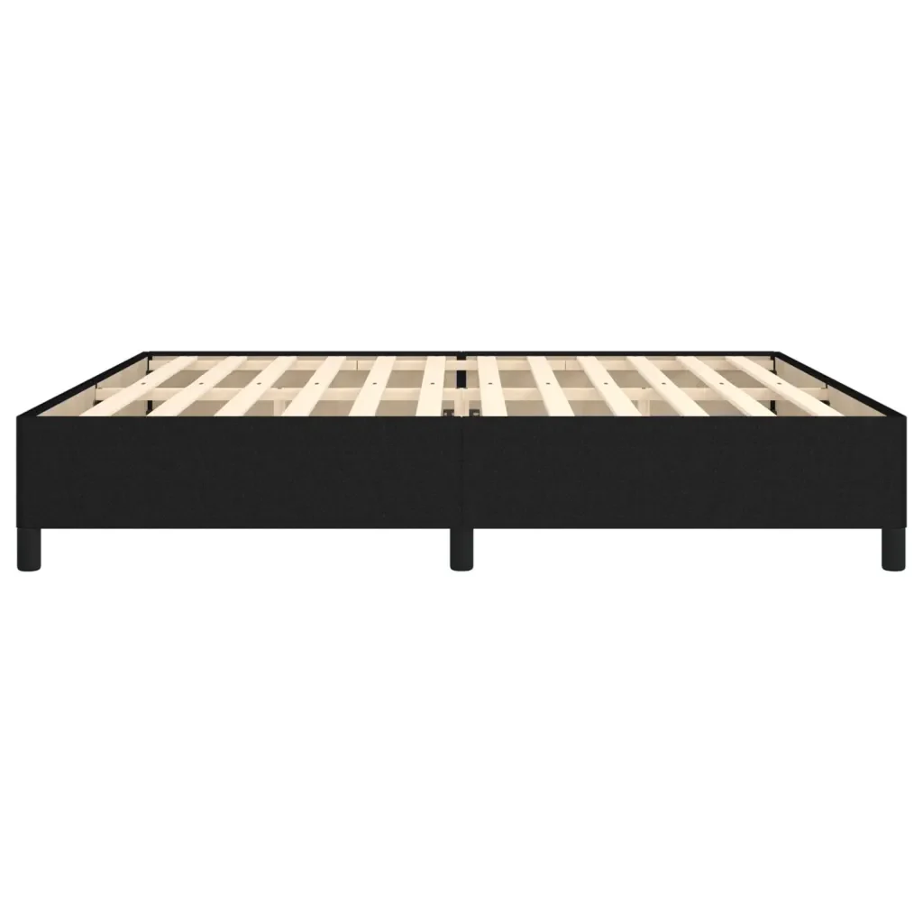 Letto matrimoniale | Letto per adulti | Giroletto senza Materasso Nero 200x200 cm in Tessuto - Image 6