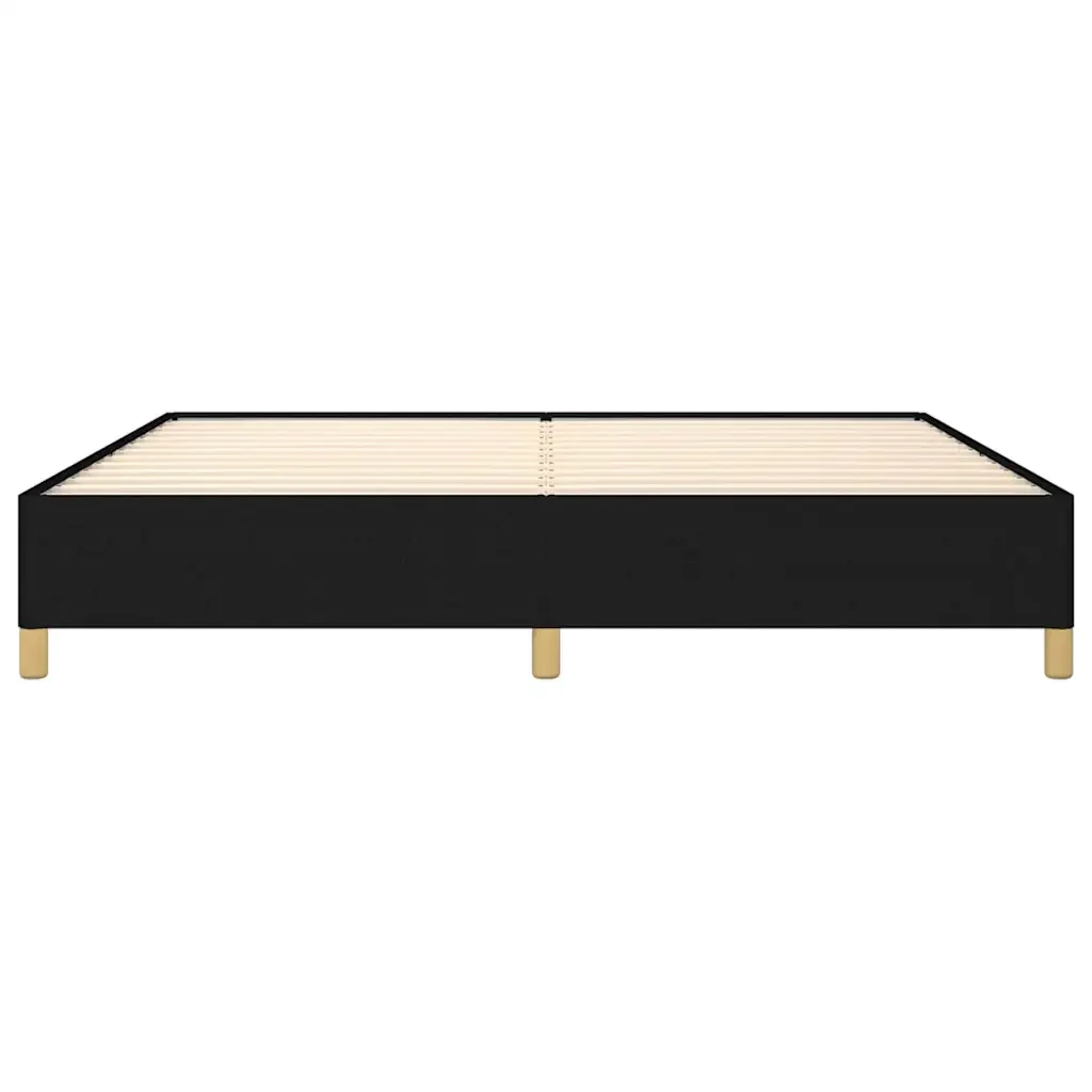 Letto matrimoniale | Letto per adulti | Giroletto senza Materasso Nero 200x200 cm in Tessuto - Image 5