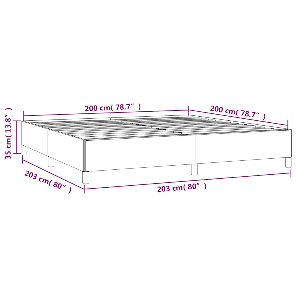 Letto matrimoniale | Letto per adulti | Giroletto senza Materasso Nero 200x200 cm in Tessuto - Image 9