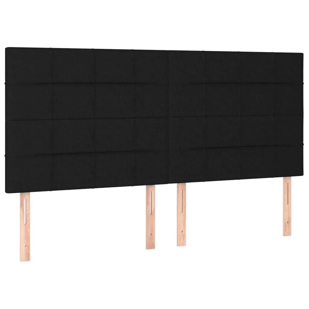 Letto matrimoniale | Letto per adulti | Giroletto senza Materasso Nero 200x200 cm in Tessuto - Image 9