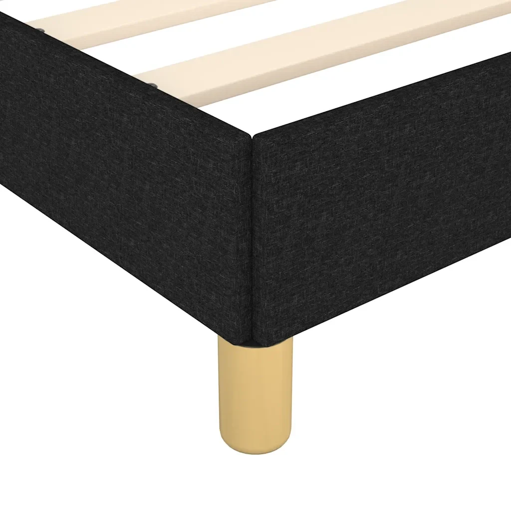 Letto matrimoniale | Letto per adulti | Giroletto senza Materasso Nero 200x200 cm in Tessuto - Image 9