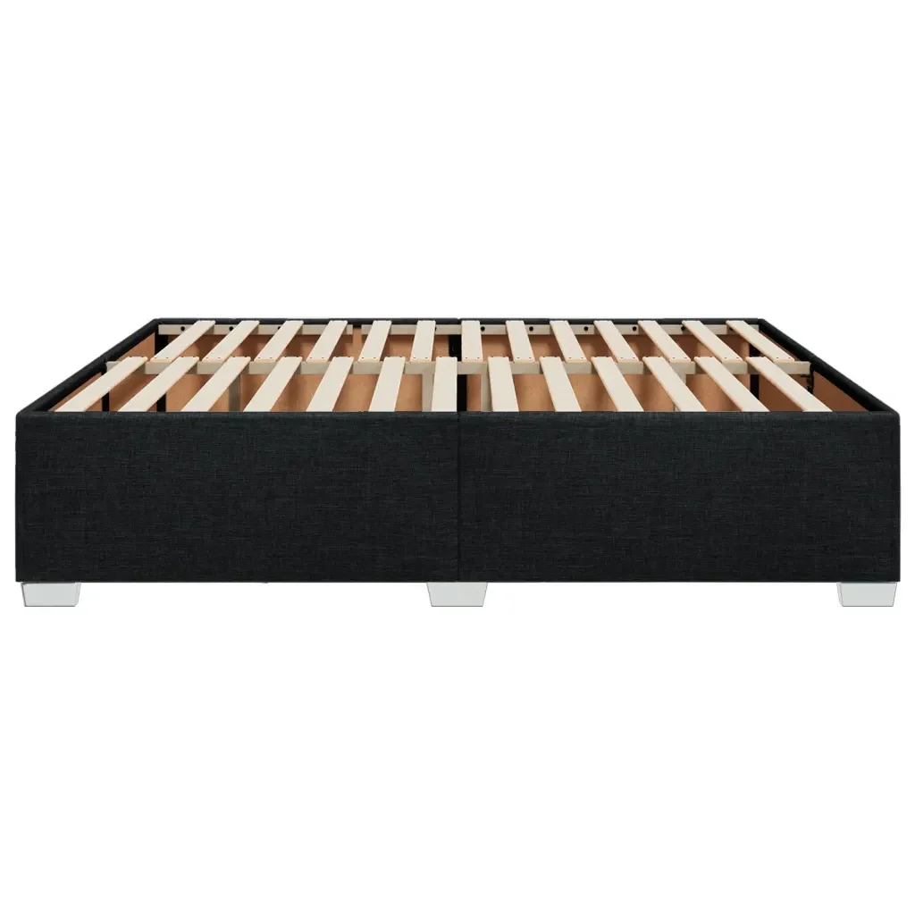 Letto matrimoniale | Letto per adulti | Giroletto senza Materasso Nero 200x200 cm in Tessuto - Image 5