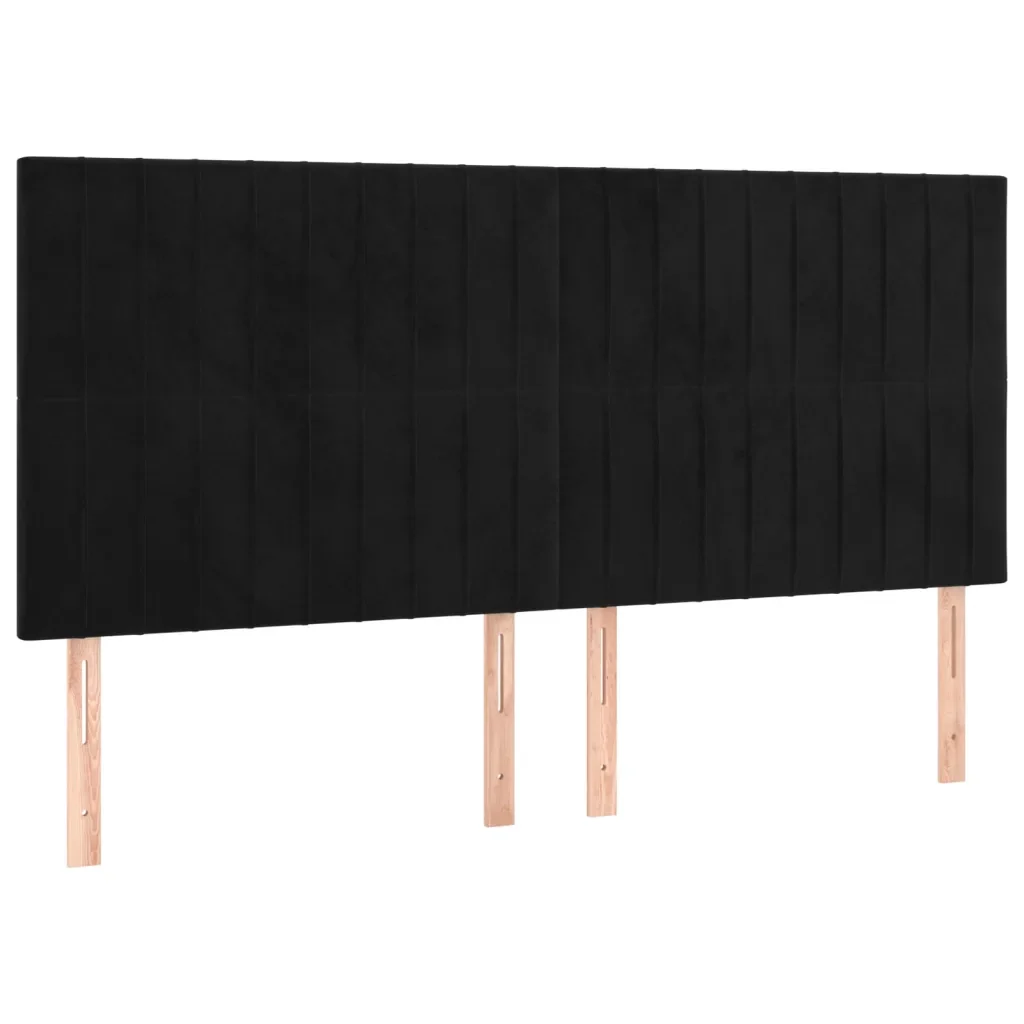 Letto matrimoniale | Letto per adulti | Giroletto senza Materasso Nero 200x200 cm in Velluto - Image 8