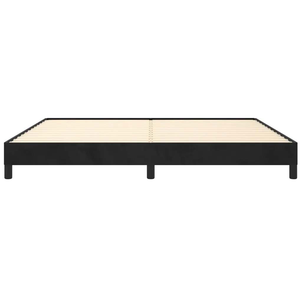 Letto matrimoniale | Letto per adulti | Giroletto senza Materasso Nero 200x200 cm in Velluto - Image 5