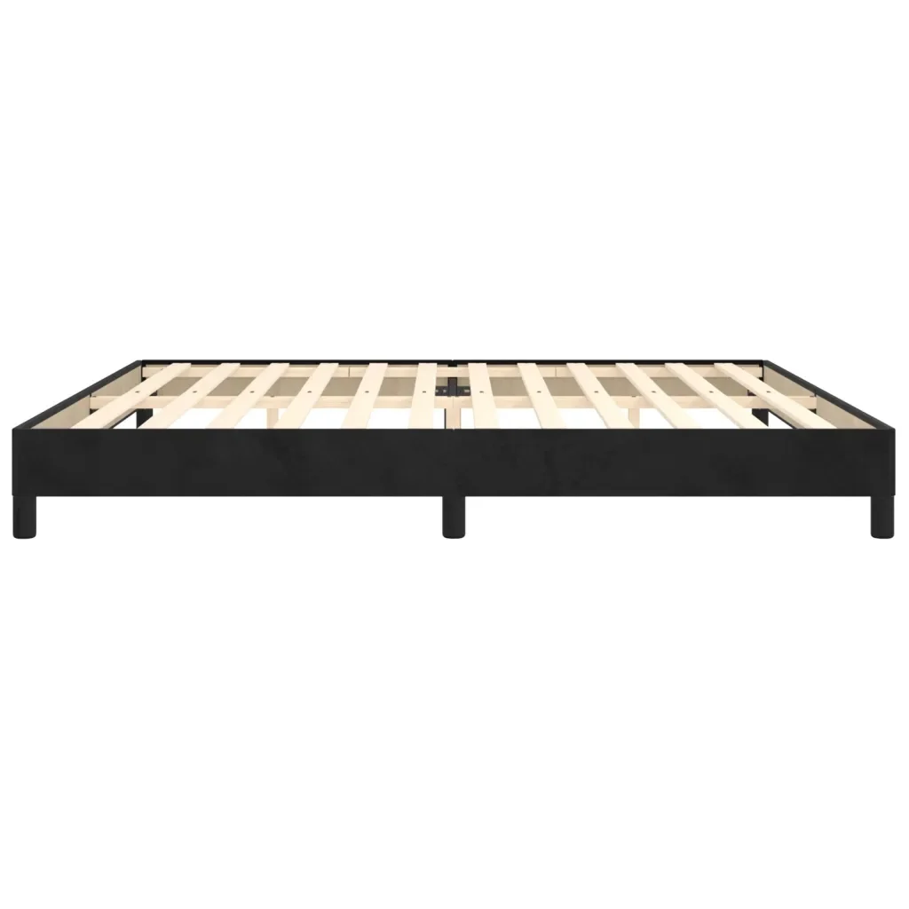 Letto matrimoniale | Letto per adulti | Giroletto senza Materasso Nero 200x200 cm in Velluto - Image 6