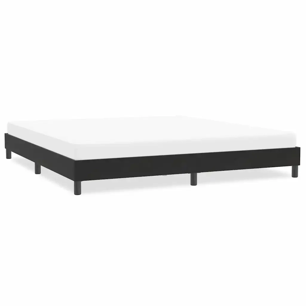 Letto matrimoniale | Letto per adulti | Giroletto senza Materasso Nero 200x220 cm in Velluto - Image 2