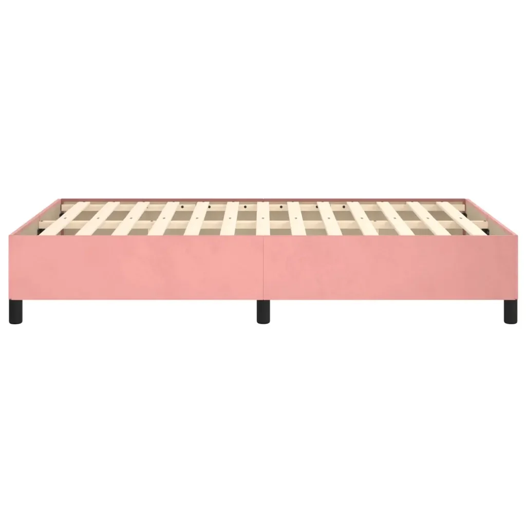 Letto matrimoniale | Letto per adulti | Giroletto senza Materasso Rosa 120x190 cm Velluto - Image 6