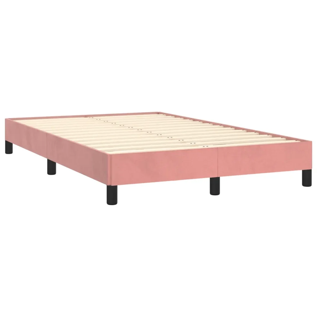 Letto matrimoniale | Letto per adulti | Giroletto senza Materasso Rosa 120x190 cm Velluto - Image 3