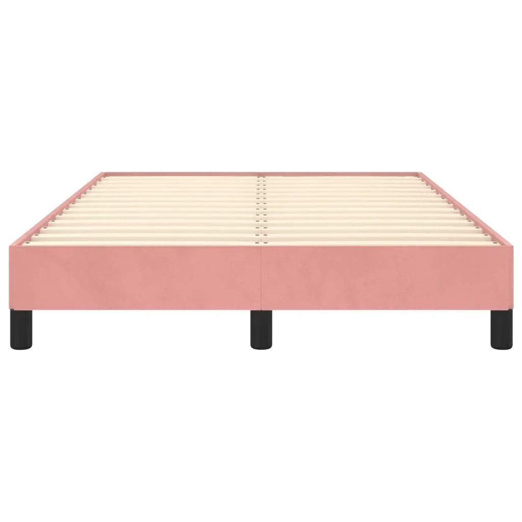 Letto matrimoniale | Letto per adulti | Giroletto senza Materasso Rosa 120x190 cm Velluto - Image 5
