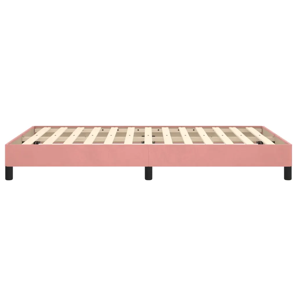 Letto matrimoniale | Letto per adulti | Giroletto senza Materasso Rosa 120x190 cm Velluto - Image 6