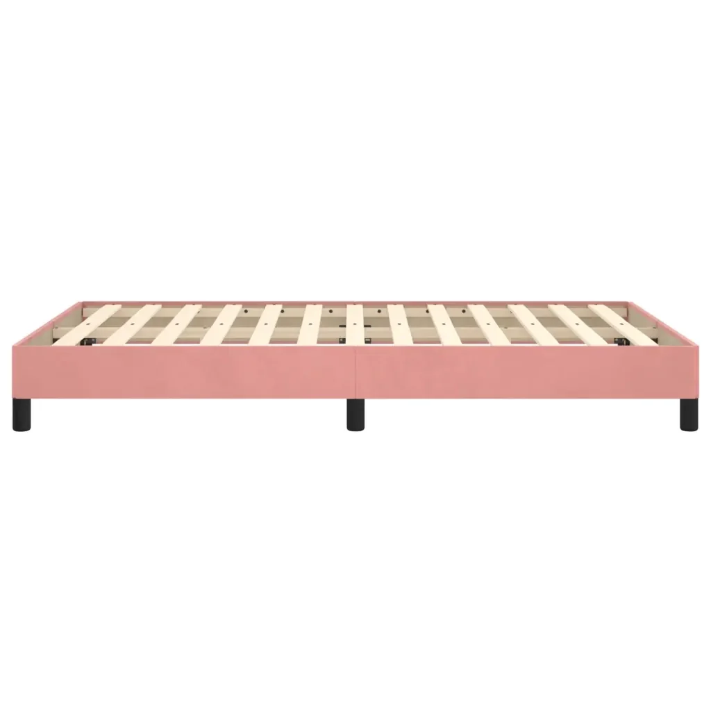 Letto matrimoniale | Letto per adulti | Giroletto senza Materasso Rosa 120x190 cm Velluto - Image 6
