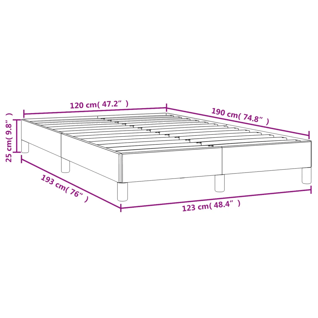 Letto matrimoniale | Letto per adulti | Giroletto senza Materasso Rosa 120x190 cm Velluto - Image 9
