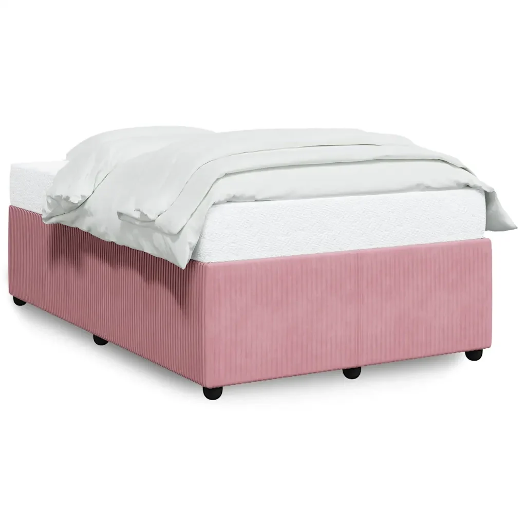 Letto matrimoniale | Letto per adulti | Giroletto senza Materasso Rosa 120x190 cm Velluto