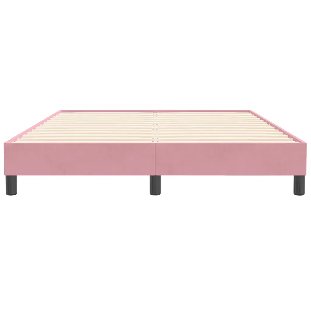 Letto matrimoniale | Letto per adulti | Giroletto senza Materasso Rosa 160x210 cm Velluto - Image 5