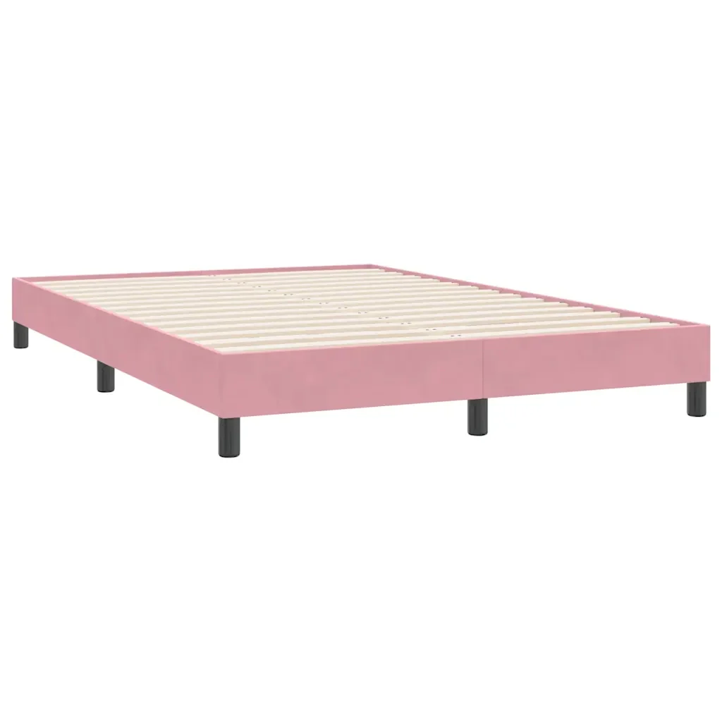 Letto matrimoniale | Letto per adulti | Giroletto senza Materasso Rosa 160x220 cm Velluto - Image 7