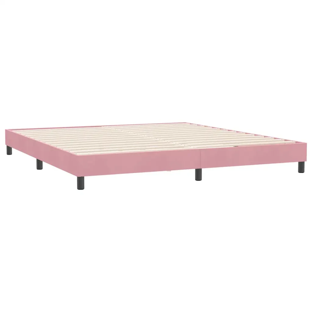 Letto matrimoniale | Letto per adulti | Giroletto senza Materasso Rosa 180x210 cm Velluto
