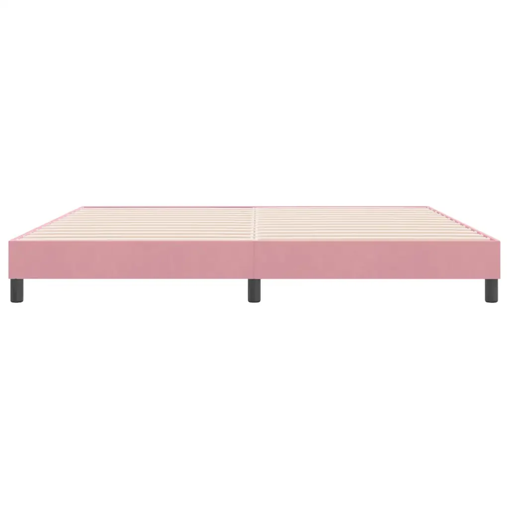 Letto matrimoniale | Letto per adulti | Giroletto senza Materasso Rosa 180x220 cm Velluto - Image 5
