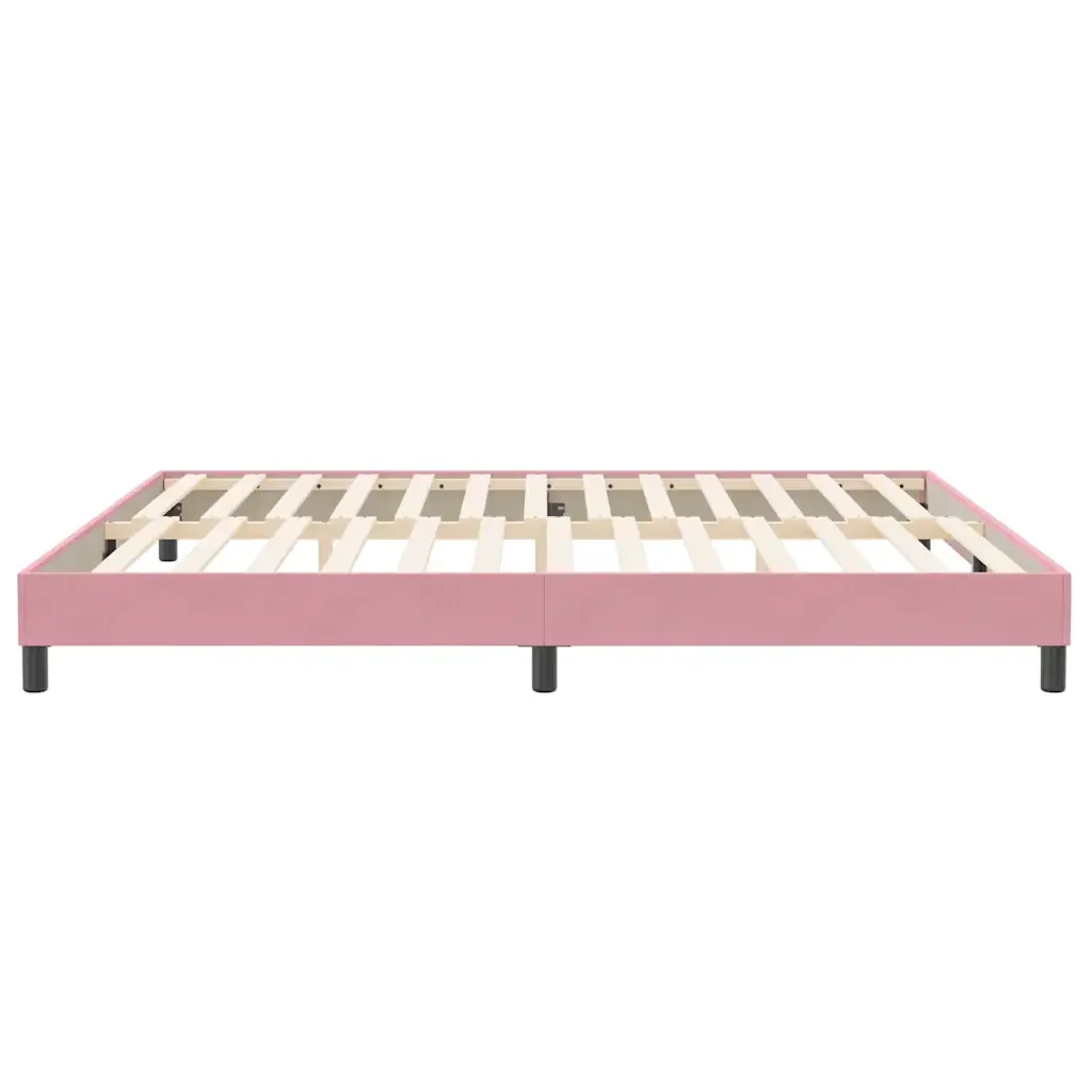 Letto matrimoniale | Letto per adulti | Giroletto senza Materasso Rosa 200x210 cm in Velluto - Image 6