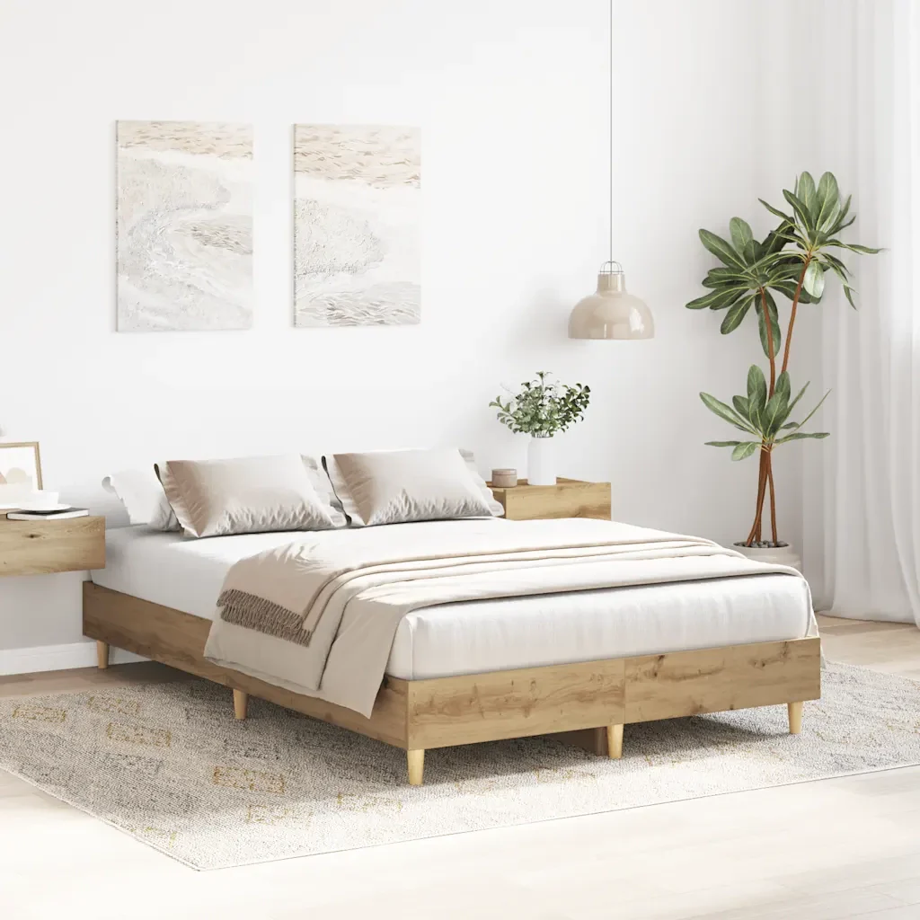 Letto matrimoniale | Letto per adulti | Giroletto senza Materasso Rovere Artigianale 120x190 cm - Image 3