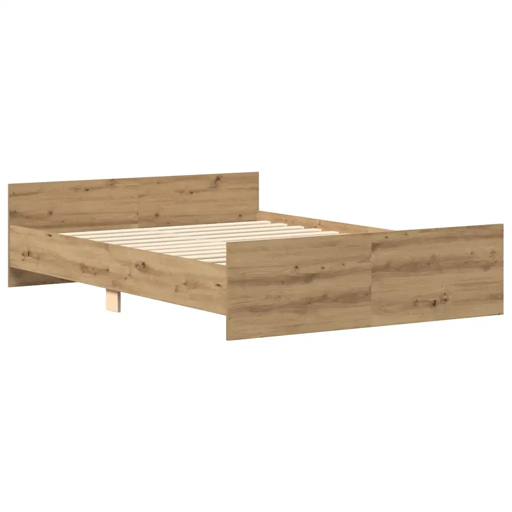 Letto matrimoniale | Letto per adulti | Giroletto senza Materasso Rovere Artigianale 120x190cm - Image 4