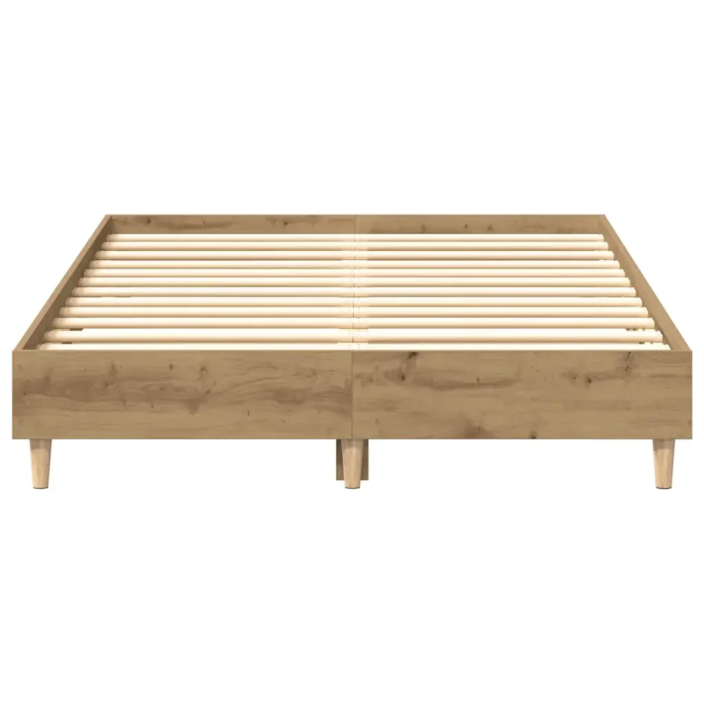 Letto matrimoniale | Letto per adulti | Giroletto senza Materasso Rovere Artigianale 135x190 cm - Image 5