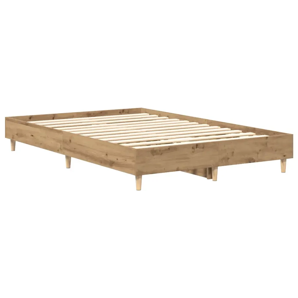 Letto matrimoniale | Letto per adulti | Giroletto senza Materasso Rovere Artigianale 135x190 cm - Image 7