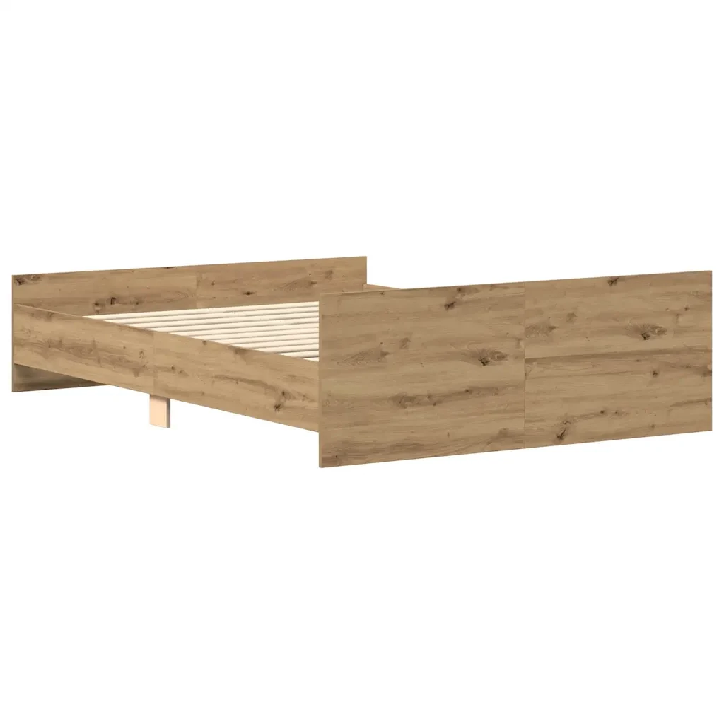 Letto matrimoniale | Letto per adulti | Giroletto senza Materasso Rovere Artigianale 135x190cm - Image 6