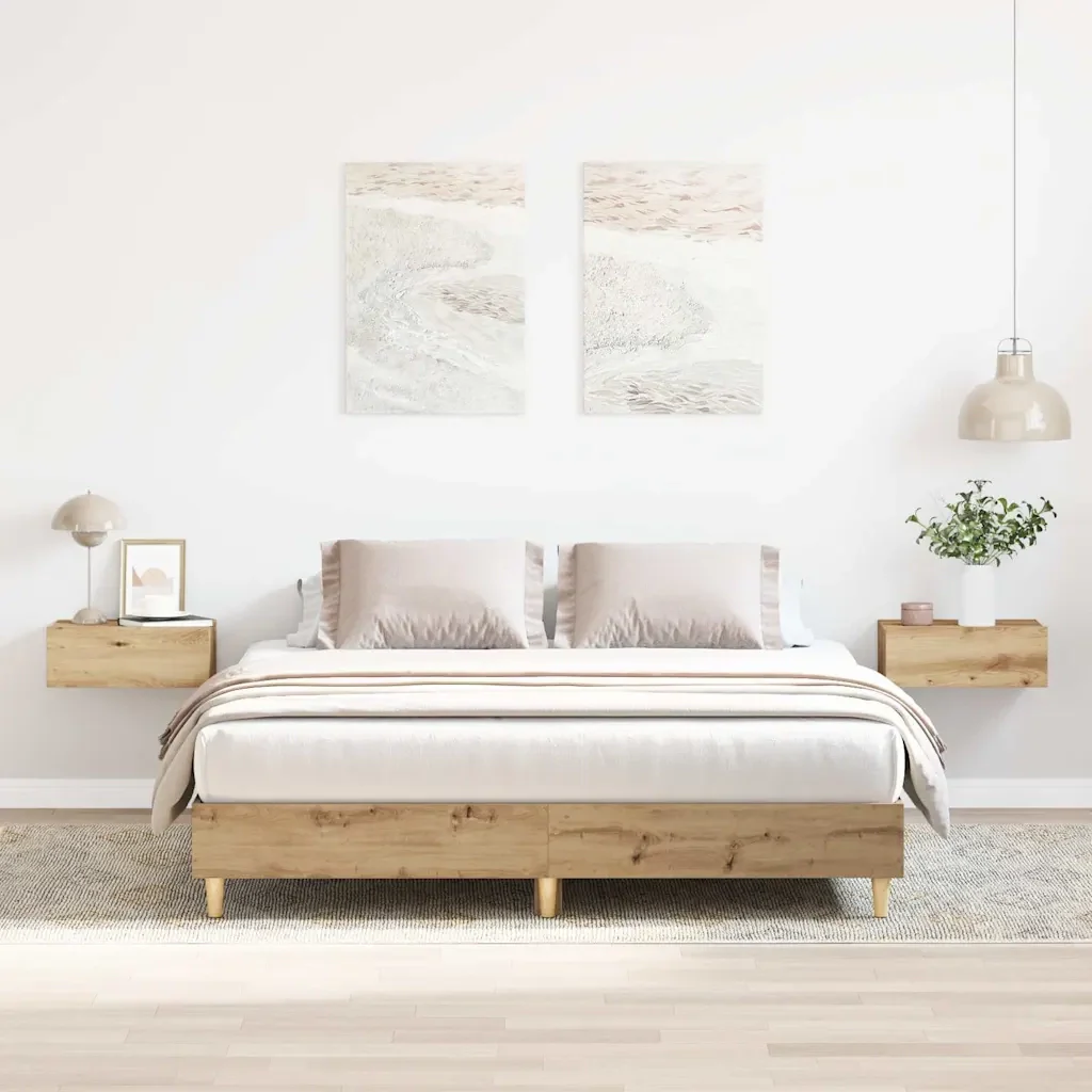 Letto matrimoniale | Letto per adulti | Giroletto senza Materasso Rovere Artigianale 140x200 cm - Image 2