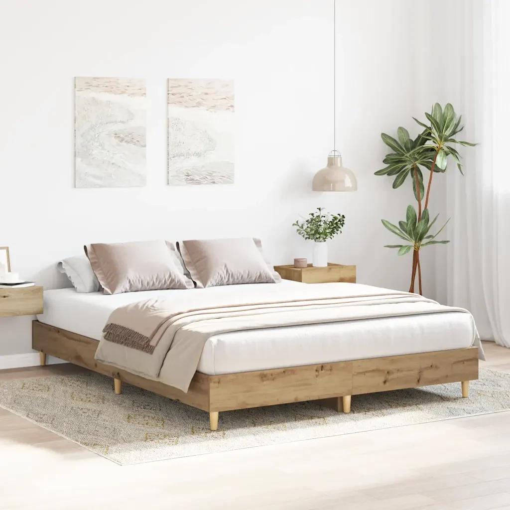 Letto matrimoniale | Letto per adulti | Giroletto senza Materasso Rovere Artigianale 140x200 cm - Image 3